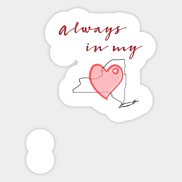 Always in My Heart NY Sticker by DesigningJudy